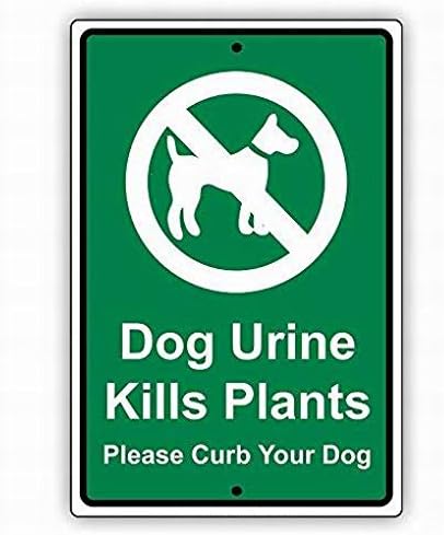 Safety Sign 8x12 Danger Sign Dog Urine Kills Plants Please Curb Your Dog Warning Caution Tin Signs Metal Outdoor Street Road Decor...