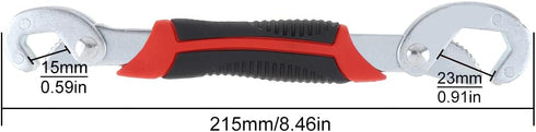 8-22mm High Carbon Steel Adjustable Quick Universal Wrench with Non-slip Handle for Electrician Maintenance/Pipe Repair/Car Repair...