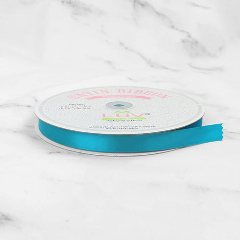 Creative Ideas PSF0508-316 Solid Satin Ribbon, Turquoise, 5/8" x 100 yd...