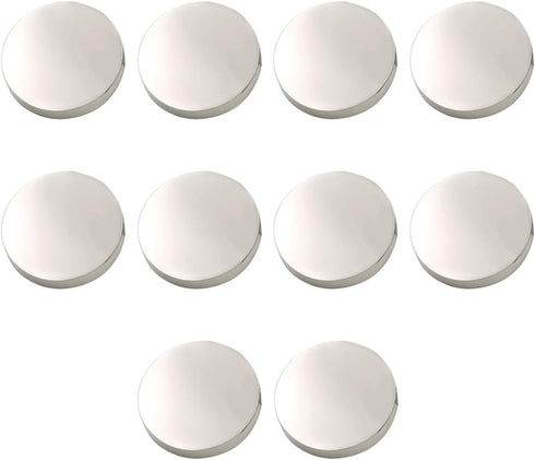10 Pcs 10mm Zinc Alloy Buttons, Round Clothing Hook Buttons, Clothes Fasteners for Sewing Knitting Crafting, Silver...
