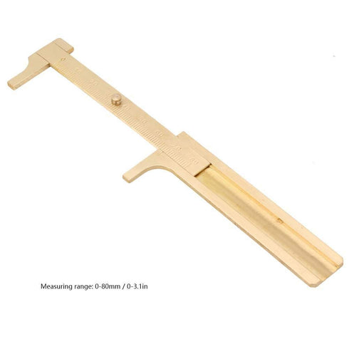 Measuring Tool Portable Solid Copper Vernier Caliper 0-80mm Caliper Ruler for Archaeology...