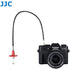 JJC 40cm Red Mechanical Cable Shutter Threaded Release, Bulb-Lock Design for Long Exposure, fits Fuji XT1 XT2 XT3 XT4 X100T Leica M6 M7 M8 Sony RX...