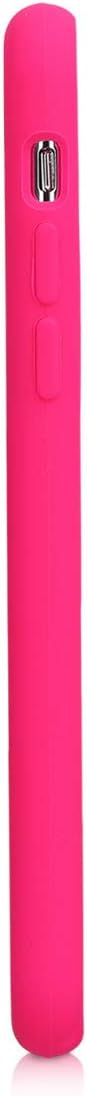 kwmobile Case Compatible with Apple iPhone Xs Case - TPU Silicone Phone Cover with Soft Finish - Neon Pink...
