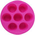 7 Cavity Silicone Air Fryer Muffin Pans Nonstick Brownie Cake Mold Round Pudding Cupcake Recipe Tray Bakeware, Rose...