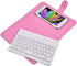 Portable Bluetooth Keyboard with Leather Case, Universal Keyboard with Detachable Flip Case and Stand, Cover with for 4.5''-6.8'' iOS,for Android/...