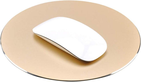ProElife Premium Aluminum Metal Mouse Pad Mice Mat 8.66 inch (Round, Champagne Gold)...