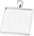 SHUNAE 20pcs 25mm Bronze Silver Square Cabochon Pendant Base Settings Jewelry DIY Blank Trays for Necklace and Key Rings Making (Silver)...