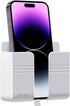 D1 Wall Mount Phone Holder, Phone Stand with Adhesive and Data Cable Receiving Hole, Phone Holder for Shower, Charging, RV, Compatible with iPhone...