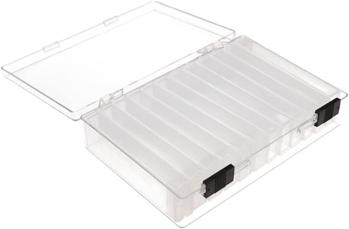 Craft County Flip Top Storage System Box | 12 Clear Plastic Organizing Containers | 6.25in x 4in x 1.4in...