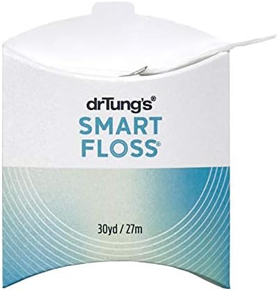 DrTung's Stainless Steel Tongue Cleaner & Smart Floss Bundle - Tongue Cleaner for Adults, Kids, Helps Freshens Breath, Natural Floss, Gentle on Gu...