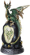Pacific Giftware Green Mystic Forest Dragon with LED Light On Crystal Rock Mountain 7.5H...