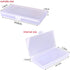 6 Pcs Clear Storage Box, Rectangular Plastic Containers Case with Lid for Pills, Jewellery, Tiny Bead, Herbs, Craft Items...
