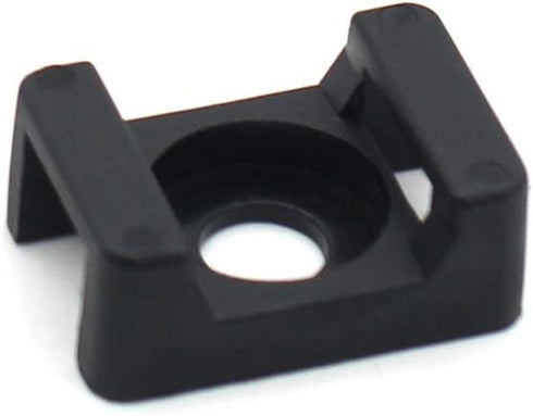 (100 Of Pack) Black 9mm Cable Tie Mount Base Saddle Type Mount Screw Wire Bundle Holder Base Holder Width Cable Large Size 0.75 inch...