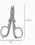 Folding Scissors, 2Pcs Stainless Steel Folding Scissors Pocket Portable Foldable Travel Scissors Small Craft Cutter, Silvery...