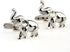 Elephant Cufflink Animal Trunk Gift Wedding Zoo Novelty + Box & Cleaner...