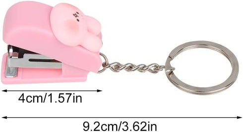 Mini Stapler Set, 5 Pcs Cute Stapler Key Chain with 5 Pcs Staples, Portable Mini Stapler for Office...