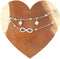 Boho Infinite Anklet Bracelets Pearl Layered Anklet Chain Silver Beach Foot Jewelry for Women...