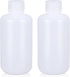 250ml/2 Pcs HDPE Narrow Mouth Round Container, Leak Proof Plastic Lab Chemical Reagent Bottles, Water Sample Bottles (Translucence, 8.45 oz)...