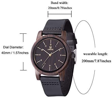 MUJUZE Wood Watch for Men, Mens Wooden Watch, Handmade Lightweight Minimalist Wooden Watches Men Groomsmen Gift with Box...
