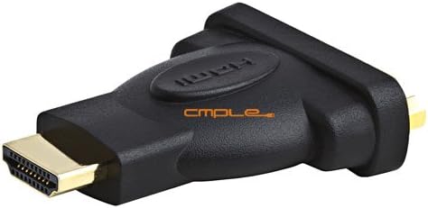 Cmple HDMI Male to DVI-D Female Adapter, Gold Plated, Bi-Directional, 1920x1200 Video Resolution, Compatible with HDTV, PS, DVD, Nintendo, Blu-ray...