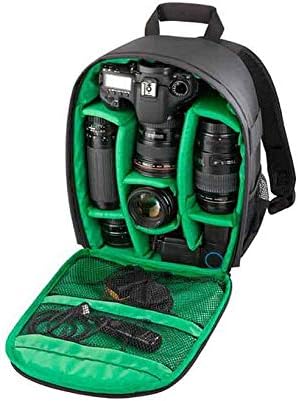 Waterproof SLR/DSLR Camera Backpack Shoulder Bag Travel Case For Canon Nikon Sony Digital Lens (Medium, Green)...