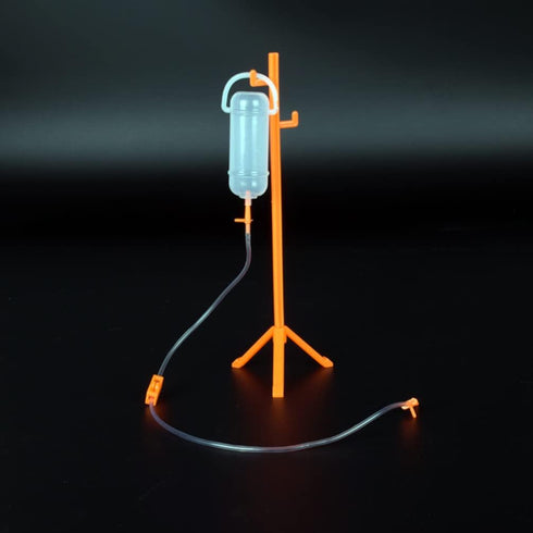 Toddmomy Dollhouse Hospital Bed Infusion Bottle Toys Mini Bed Imitation Hospital Toys Doctor Role Play Toys Pretend Play Playset Dollhouse Accesso...