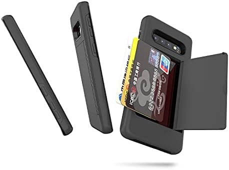 Asuwish Phone Case for Samsung Galaxy S10 with Tempered Glass Screen Protector Cover and Credit Card Holder Stand Slim Hybrid Cell Accessories Gla...