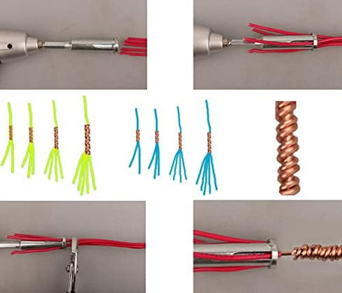3-Way Wire Stripping Twisting Tool Wire Terminals Power Tools Auto Manual Quick Connector with Extension Adapter for Power Drill Drivers Electrica...