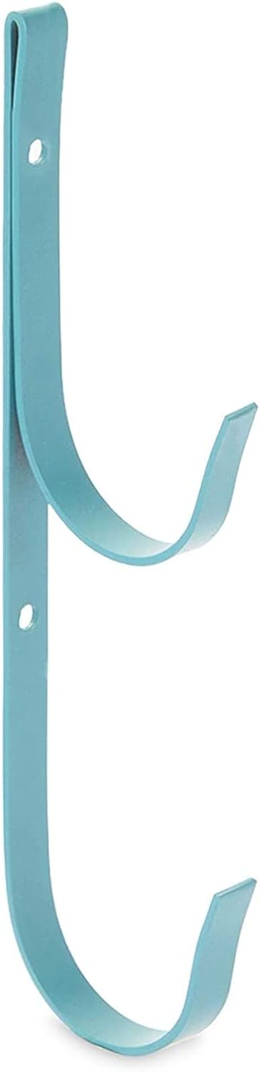 Okuna Outpost Set of 4 Pole Hanger Hooks for Pool Supplies, Lightweight Garden Tools (Blue)...