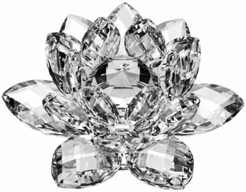 Amlong Crystal 3 inch Clear Crystal Lotus Flower with Gift Box...