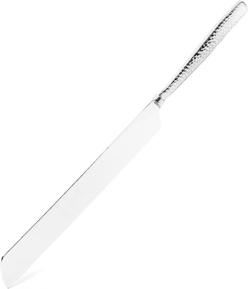 Hand Hammered Silver Plated Stainless Steel Cake Knife & Server Set of 2 For Weddings Home Shower Party Anniversary Pastry Pie Serving Knives Cake...