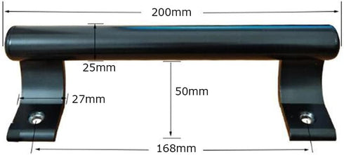 WANLIAN-Aluminum Alloy Sliding Door Handle Balcony Glass Sliding Door Handle Bathroom Door Handle Closet Door Handle Metal Modern Handle (Black)...