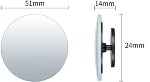 blind spot mirror, 2 pieces of 2 inch convex round rear view mirrors with 180 degrees adjustable angle and 360 degrees rotation, providing you wit...
