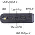 LHIABNN DIY Power Bank Box Flat Head Battery Charger Outer Case,2 USB Output Ports Plastic Shell Box with LCD Display,Micro/Phone/Type-c Input Por...