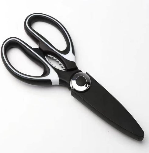 Kitchen Scissors Stainless Steel Sharp Blades - Multipurpose Kitchen Scissors Heavy Duty for Meat, Chicken, Fish, Vegetables, and Herbs – Bottle O...