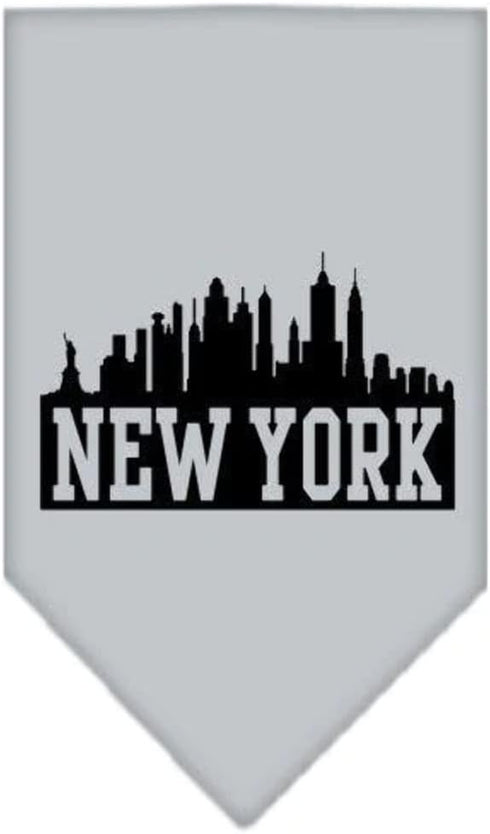 Mirage Pet Products New York Skyline Screen Print Bandana, Large, Bright Pink...
