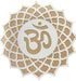 Aditri Creation DIY MDF Readymade Round Om Design Rangoli Mat Easy to Use Rangoli Template Easy to Fill Wooden MDF Rangoli Boards for Indian Tradi...