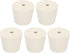 MECCANIXITY Rubber Tapered Plug 28mm to 37mm with 8mm Hole Test Tubes Bungs Stopper White for Lab Home 5 Pieces...