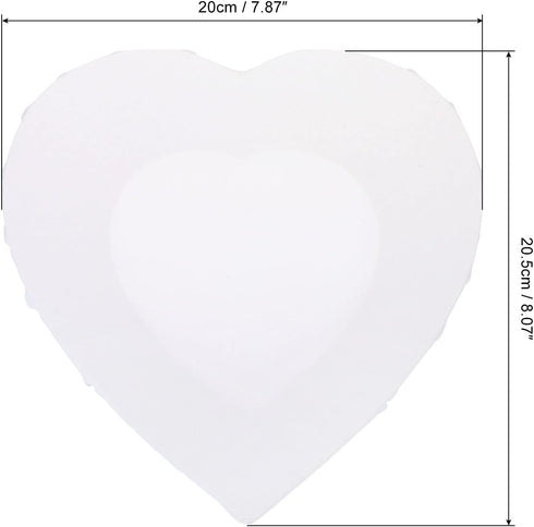 PATIKIL Paint Canvases Panel for Painting, 2 Pack 8x8 Inch Heart Shape Wood Frame Stretched Blank Art Board Panels for Acrylic, Oil, Tempera Paint...