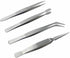 4pcs Stainless Steel Tweezers Set Multifunctional Tweezers Stone Picking Tool for Electronic Craft Jewellery Stamps Model Making Cleaning Grip DIY...
