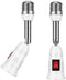 360 Degrees Adjustable E26 Socket Adapter with Independent Switch Control Light Bulb Socket, E26 Standard LED Bulbs 360 Degrees Adjustable 180 Deg...