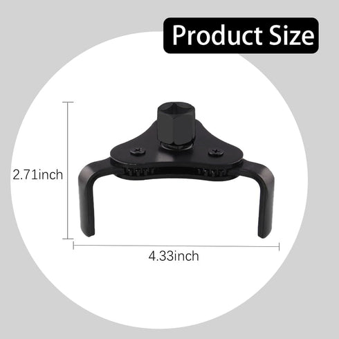 Adjustable Oil Filter Wrench, Oil Filter Wrench Tool Set, Oil Filter Wrench Remover Tool Set, Adjustable 3 Jaw Oil Filter Wrench Tool for 2"-4.2" ...