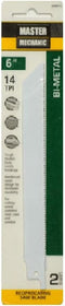 DISSTON COMPANY 698975 14 TPI Bi-Metal Reciprocating Saw Blade with Cobalt (2 Pack), 6"...