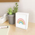 Society6 June Journal Minimalist Geometric Rainbow Mini Art Print, White Frame...