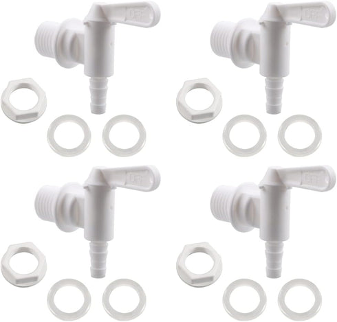 PERA 4 Pack Bottling Bucket Plastic Spigot, Replacement Spigot for Beer or Soda Homebrewing...