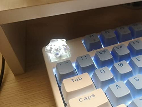 Personalized Transparent Star Keycap Handmade Keycap Cherry Profile Keycap Esc Backlit Keycap Gift R4 Height for Mechanical Keyboard MX Switch...