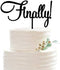 Finally Cake Topper-Engagement Wedding Anniversary Decoration Cake Topper Black...