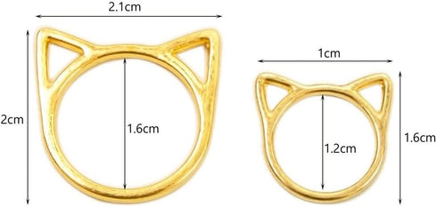30 Pcs Stitch Markers with Wooden Storage Box, Cat Ears Metal Knitting Crochet Locking Markers Crochet Latching DIY Weaving Knitting Sewing Tools...