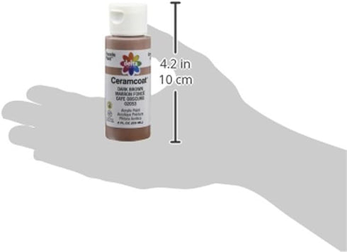 Delta Creative Ceramcoat Acrylic Paint in Assorted Colors (2 oz), 2053, Dark Brown...
