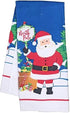 Christmas Kitchen Towel Set 5 Piece 2 Pot Holders & 2 Towels with 1 Oven Mitt (Santa Claus)...